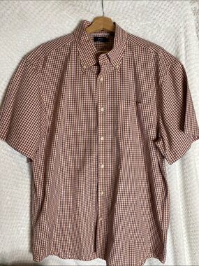 Lincs David Chu Short Sleeve Button Down Check Print Shirt